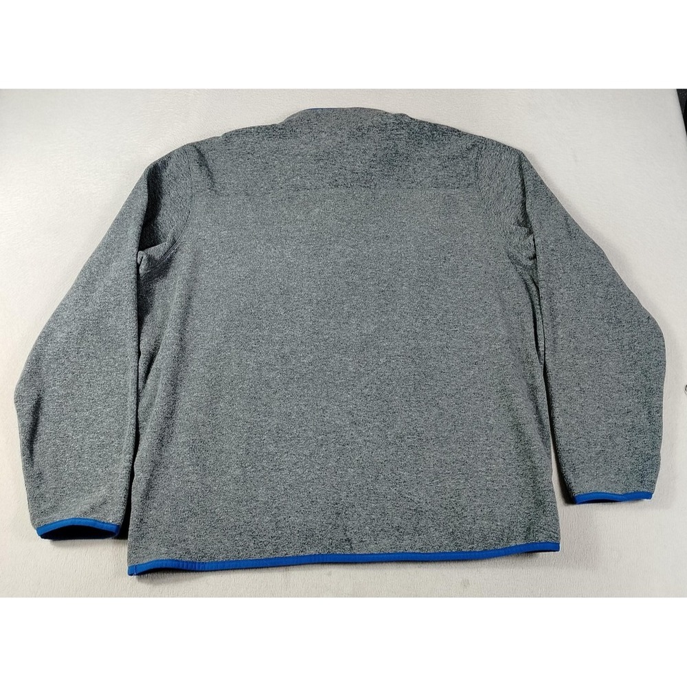 Eddie Bauer Pullover Mens XL Gray Snap Fleece Mock Neck Pocket Casual Gorpcore - Picture 2 of 10